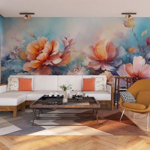 Ethereal Blossom 4D Mural Wallpaper