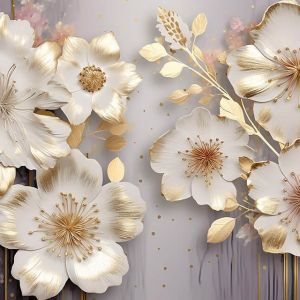 Whispering Petals 4D Mural Wallpaper