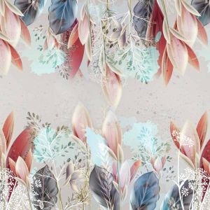 Floral background in pastel colors and spring plants