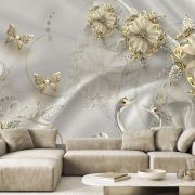 Golden Flower Decal