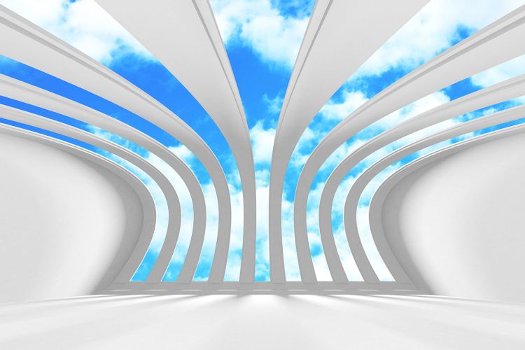 Abstract architecture 3d background